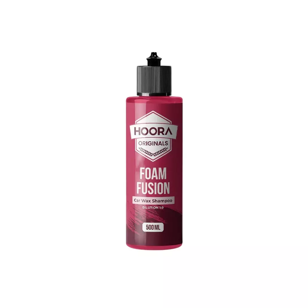 HOORA 500 ml Foam Fusion Car Shampoo Premium Thick-Foam, Blend of Natural Waxes & pH-Balanced Liquid for Cars and Bikes