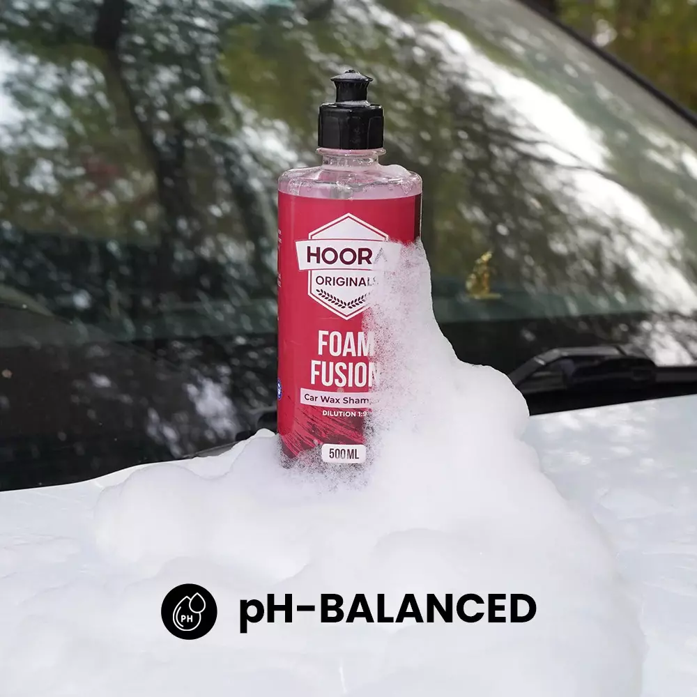 hoora-500-ml-foam-fusion-car-shampoo-premium-thick-foam-blend-of-natural-waxes-ph-balanced-liquid-for-cars-and-bikes
