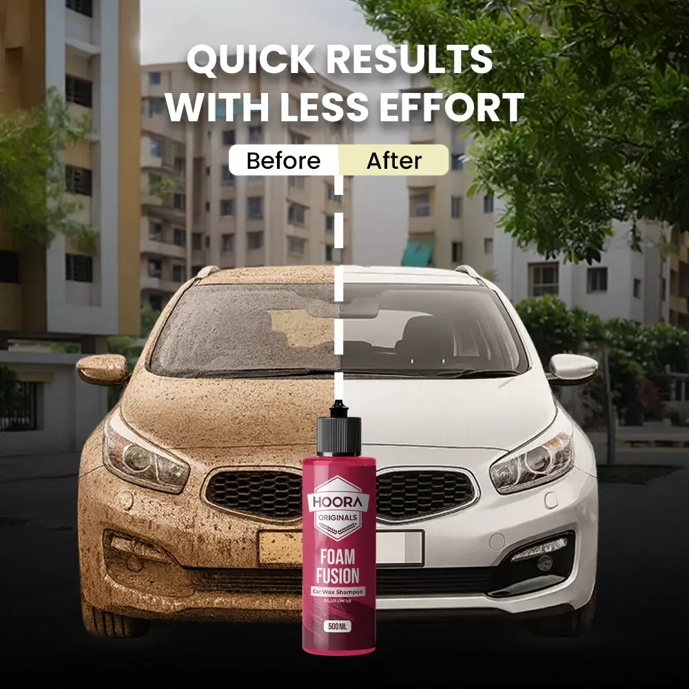 hoora-500-ml-foam-fusion-car-shampoo-premium-thick-foam-blend-of-natural-waxes-ph-balanced-liquid-for-cars-and-bikes