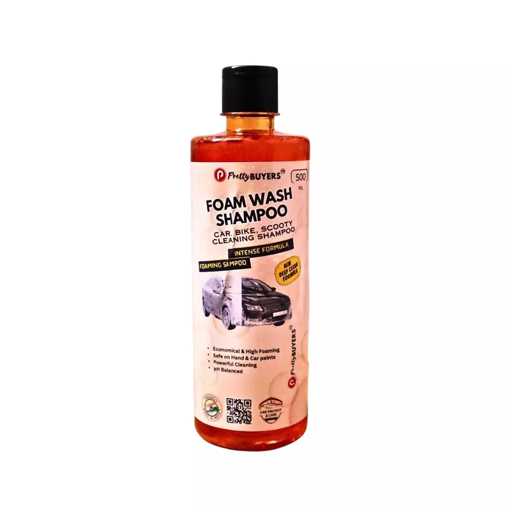 PrettyBUYERS 500 ml Car Shampoo Concentrate pH Neutral, Snow White Foam