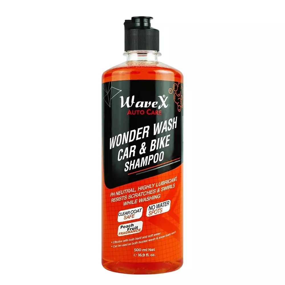 WAVEX 500 ml Wonder Wash Car & Bike Shampoo Liquid Formula for Washing Car & Bikes