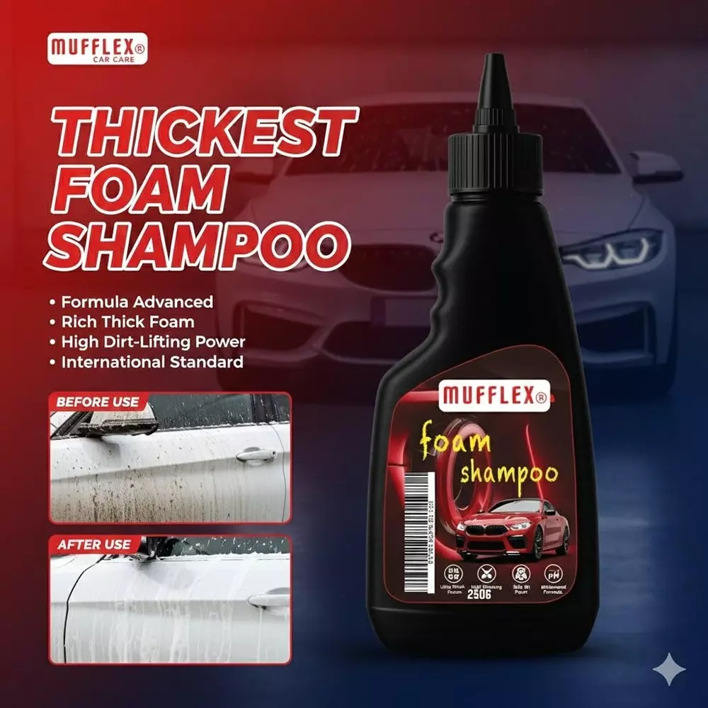mufflex-premium-car-wash-foam-shampoo-250-ml-bottle-fresh-fragrance-plastic-for-car-washing