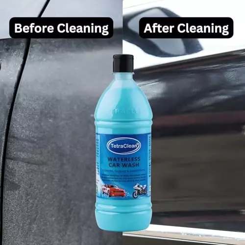TetraClean Waterless Dry Car Wash Concentrate 1 L Acid Free Eco-Friendly For Cleaning, Shining and Smoothness of Vehicles