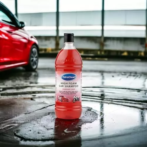 TetraClean Car Shampoo Wash 1 L Non-Toxic pH Neutral for Automotive Exterior Metal Parts