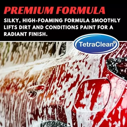 TetraClean Car Shampoo Wash 1 L Non-Toxic pH Neutral for Automotive Exterior Metal Parts