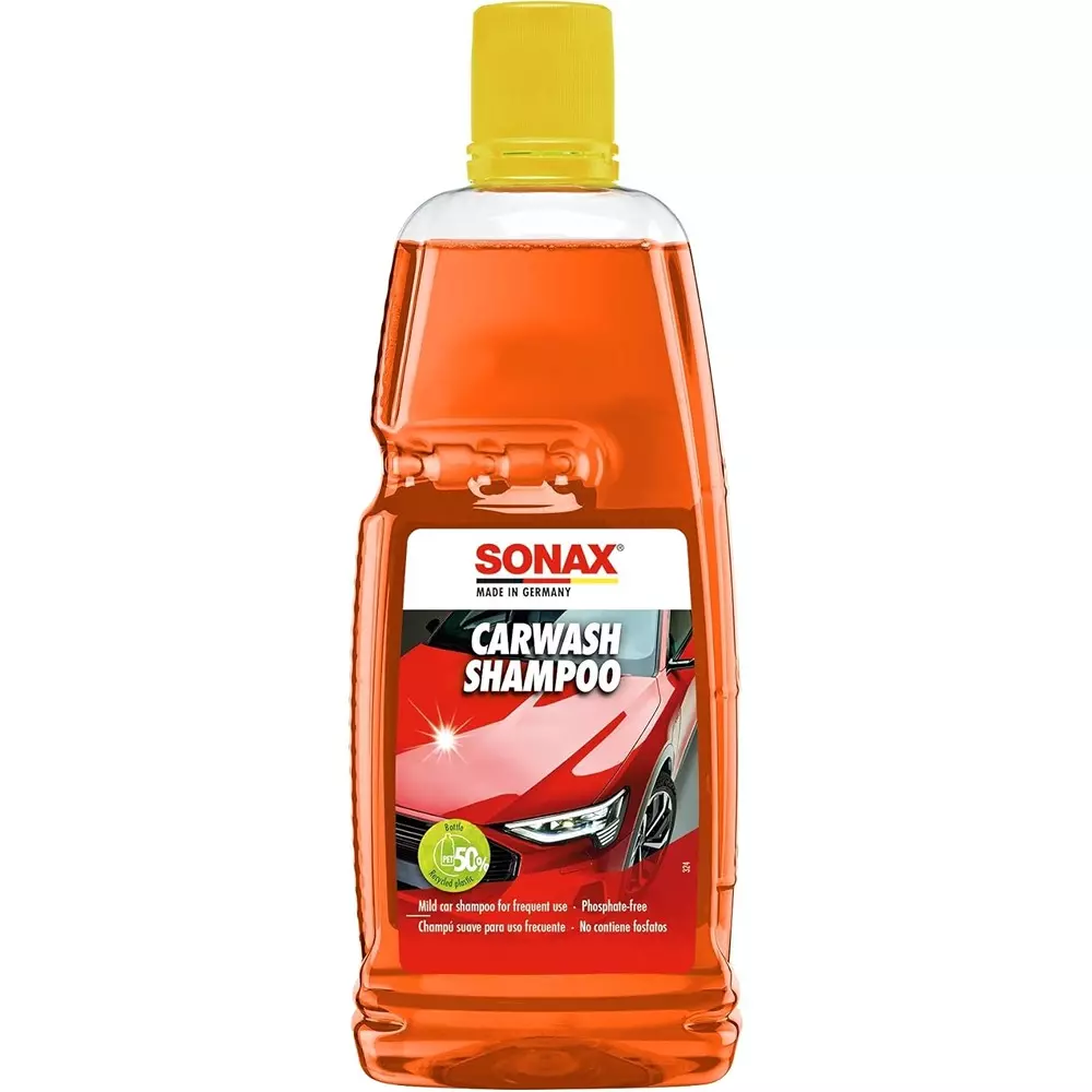 SONAX Car Wash Shampoo 1 L for Cleaning Paint, Rubber, Plastic, Vinyl & Glass Surface (Article No. 03143410)