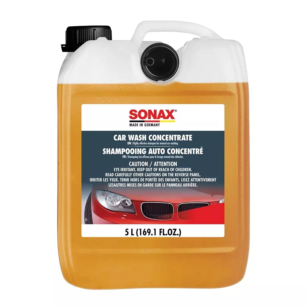 SONAX Car Wash Shampoo Concentrate Phosphate-Free & pH-Neutral 5 L for Paint, Wax & Ceramic Coatings (Art.No. 314500)