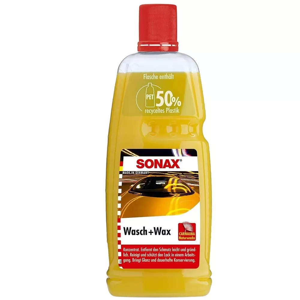 SONAX Wash+Wax Concentrate 1 L Cleans and Protects the Paintwork (Art.No. 03133410)