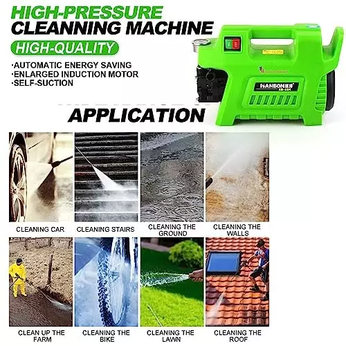 Malfah Enterprises Electric Car Washer 5 m Hose Length 1600 W Green, 141604