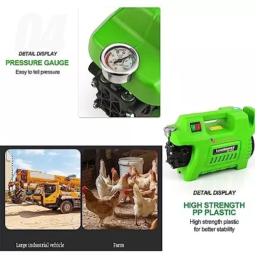 Malfah Enterprises Electric Car Washer 5 m Hose Length 1600 W Green, 141604