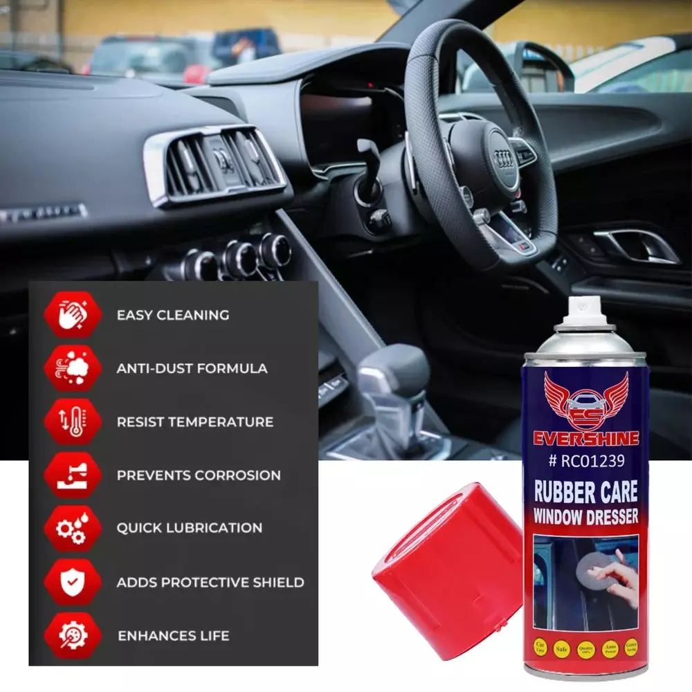 Evershine Rubber Care Window Dresser 500 ml Aerosol Spray, RC0139 (Pack of 6)