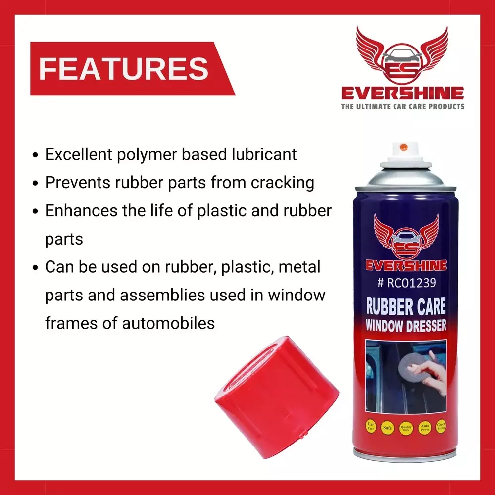 Evershine Rubber Care Window Dresser 500 ml Aerosol Spray, RC0139 (Pack of 6)