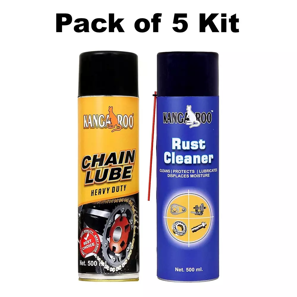 kangaroo-500-ml-each-chain-lubricant-spray-and-rust-cleaner-for-motor-bikes-and-chain-driven-machines-cl-500-rr-500-pack-of-5-kit