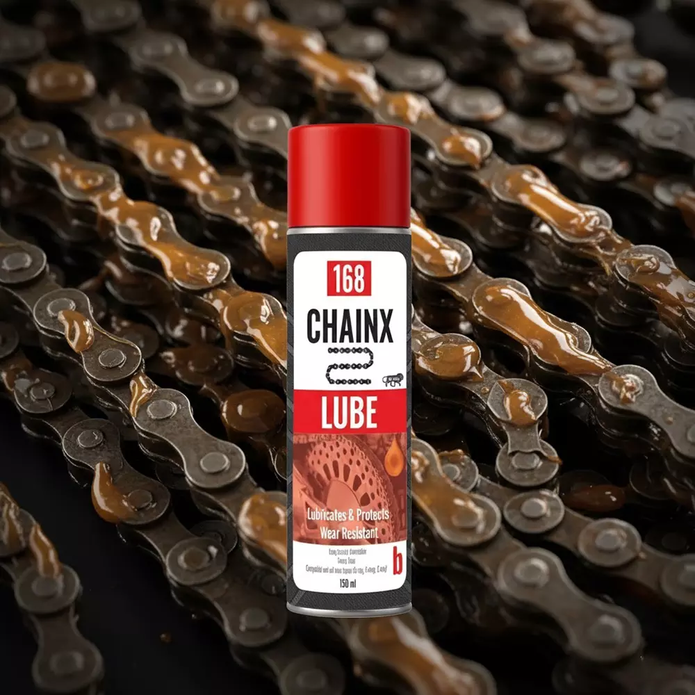 One sixty eight Chain Lubrication Spray 150 ml Can Water Resistant Aerosol Form for Cycle & Bike Chain Use