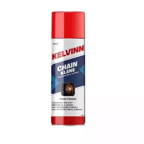 KELVINN Chain Klene Spray Aerosol-Based Cleaner And Protective Lubricant 500 ml (Pack of 5)