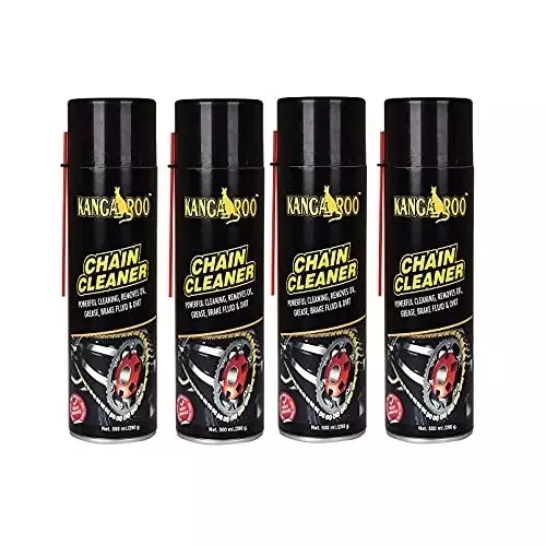 Kangaroo 500 ml Motorcycle Bike Chain Cleaner Spray Degreaser Citrus Concentrated, KG-CC-500ML-PK4 (Pack of 4)