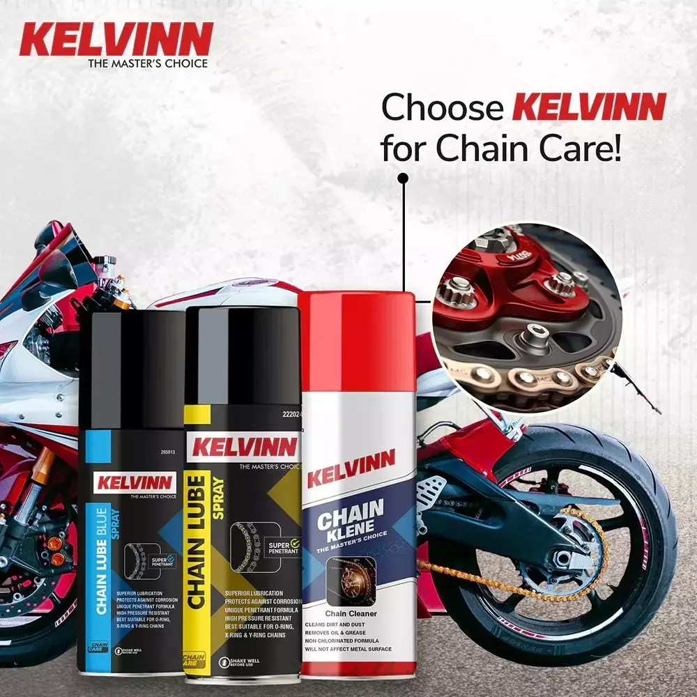 kelvinn-chain-klene-spray-aerosol-based-cleaner-and-protective-lubricant-100-ml-pack-of-5