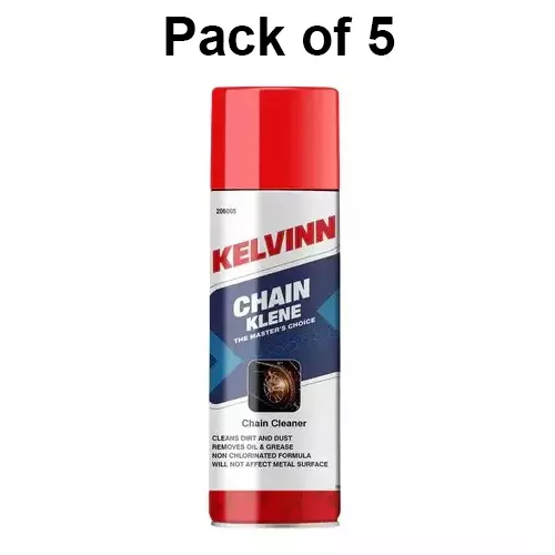 kelvinn-chain-klene-spray-aerosol-based-cleaner-and-protective-lubricant-100-ml-pack-of-5