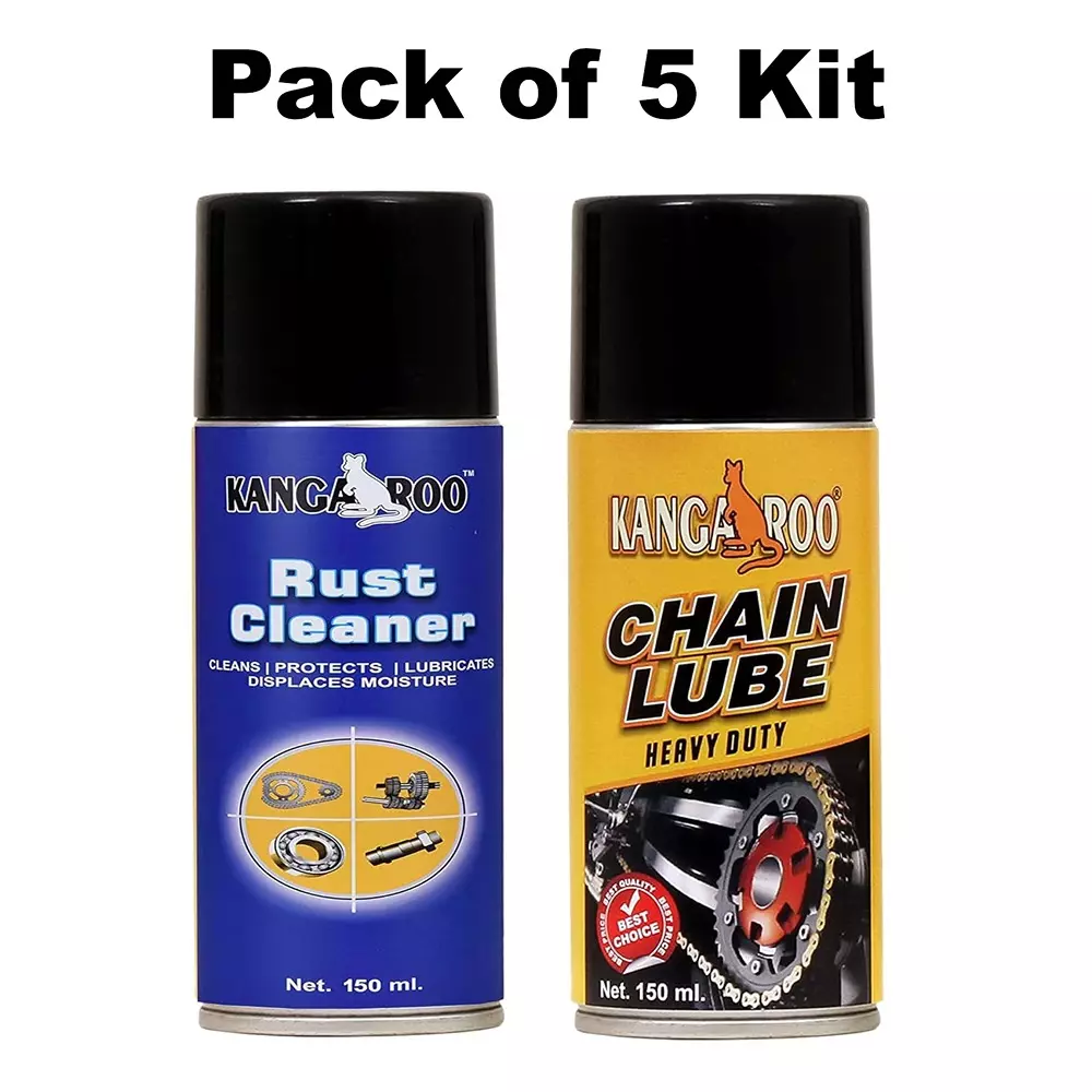 kangaroo-150-ml-each-chain-lubricant-spray-and-rust-cleaner-for-motor-bikes-and-chain-driven-machines-cl-150-rr-150-pack-of-5-kit
