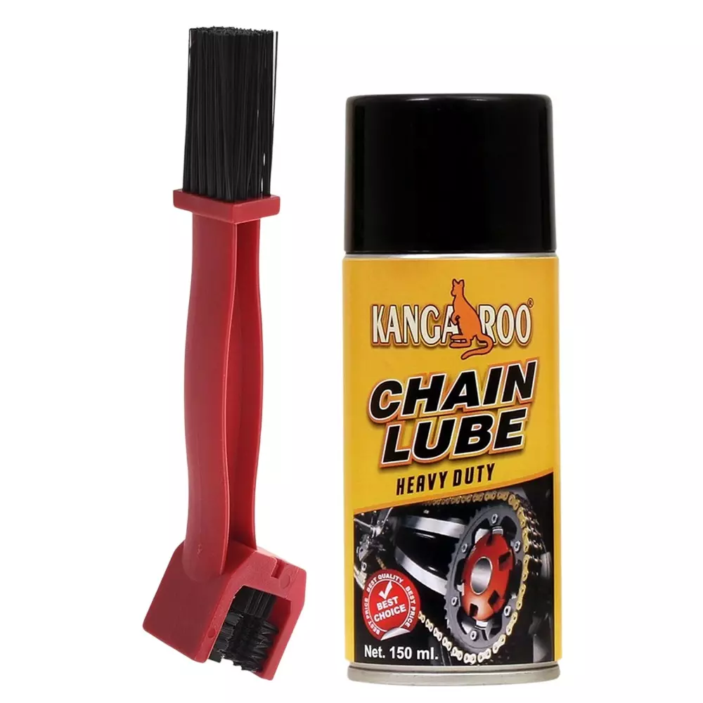 Kangaroo 150 ml Multipurpose Lubricant Spray with Chain Cleaning Brush for Motor Bikes and Chain Driven Machines, CL150 (Pack of 5 Kit)