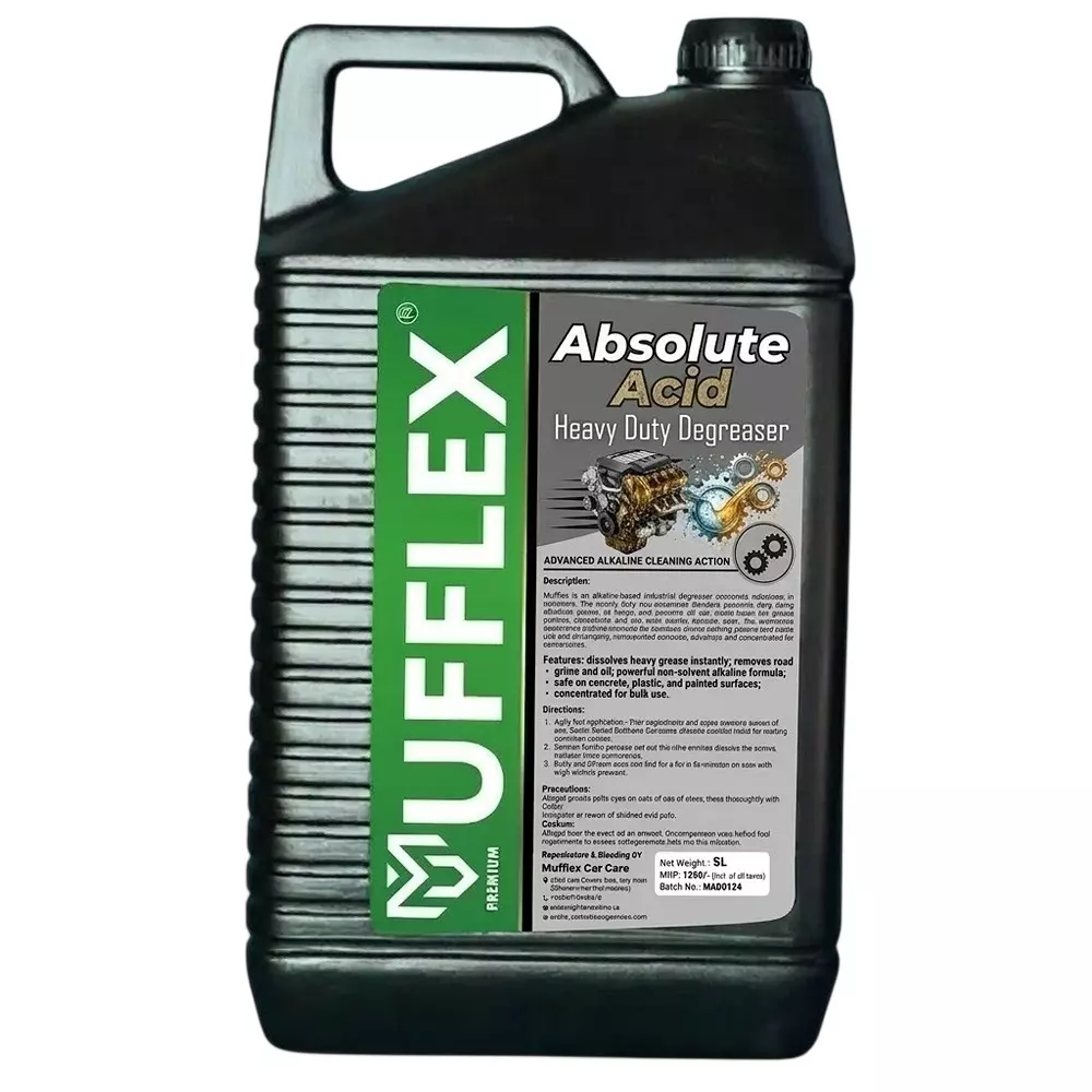 Mufflex Absolute Acid Heavy Duty Degreaser 5 L Can Citrus Fragrance for Car Washing