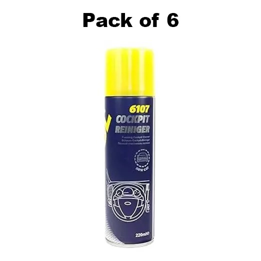 Mannol 6107 Cockpit Reiniger Cleaner 220 ml for Vehicle, 6107-220 (Pack of 6)