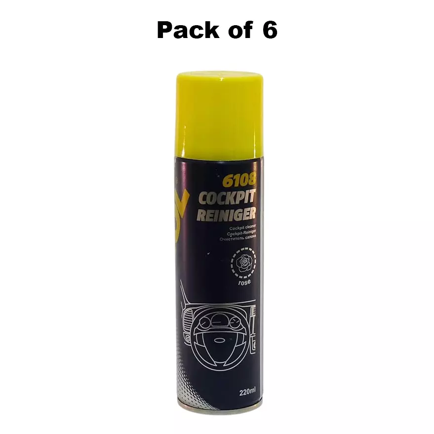 Mannol 6108 Cockpit-Reiniger Cleaner 220 ml for Vehicle, 6108 (Pack of 6)