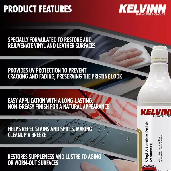 KELVINN A2 Vinyl Dashboard & Leather Dresser 250 ml