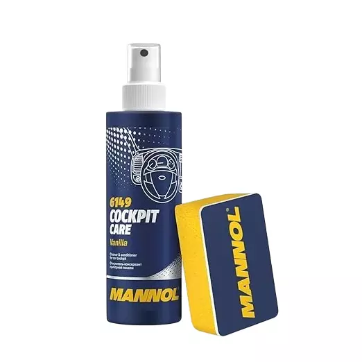 Mannol 6149 Cockpit Care Vanilla Cleaner 250 ml with Sponge for Vehicle, 6149 (Pack of 6)