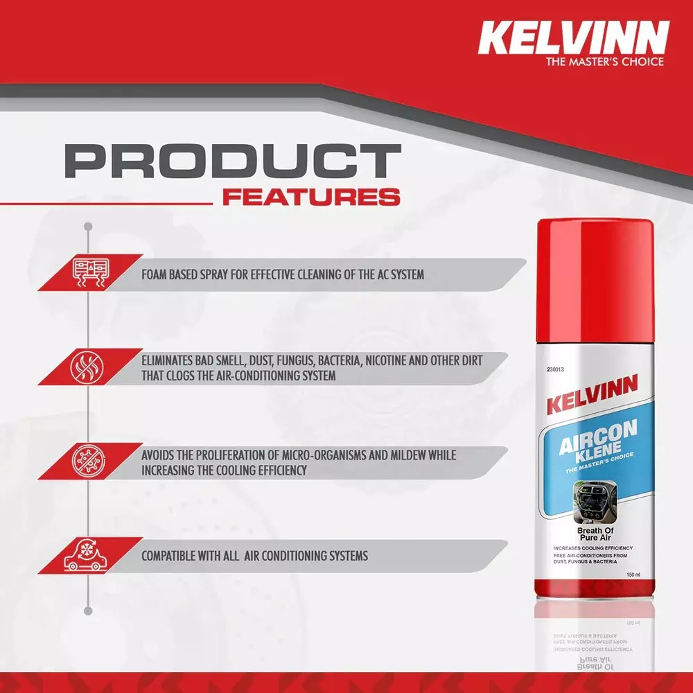 KELVINN Air Conditioner Foam Cleaner & Disinfectant Aircon Klene 150 ml