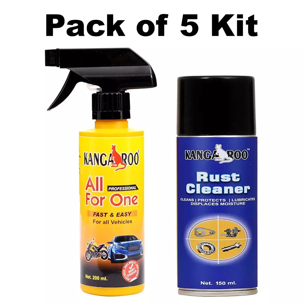 kangaroo-150-ml-rust-cleaner-and-200-ml-all-for-one-multipurpose-liquid-polish-for-cleaning-vehicles-rr-150-afo-200-pack-of-5-kit