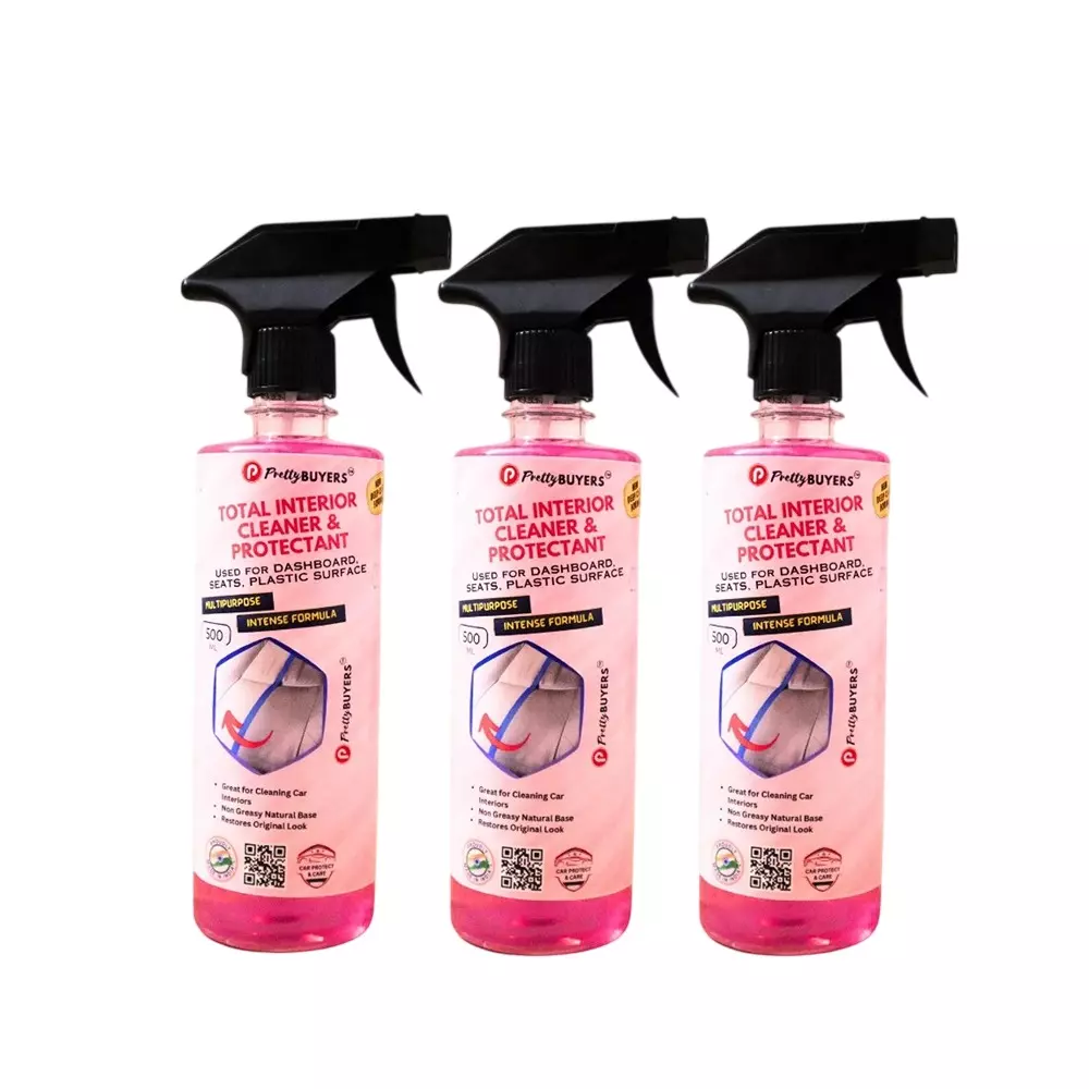 PrettyBUYERS Multipurpose Car Interior Cleaner Spray 500 ml Each (Pack of 3)