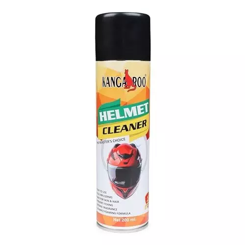 Kangaroo 200 ml Helmet Cleaner Spray Eco-Friendly Anti-Bacterial Formula, Odor Removal, K_HMC_200