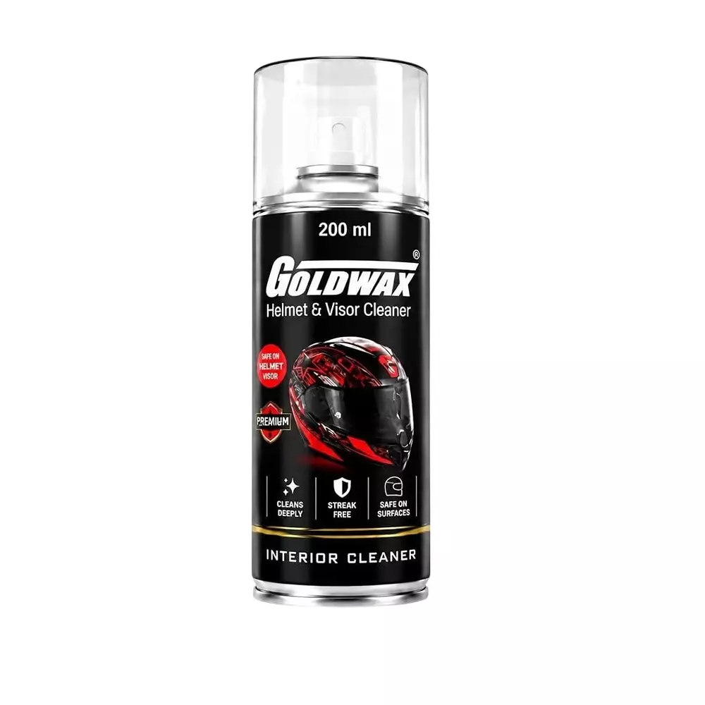 Goldwax Helmet & Visor Cleaner Spray Anti-Bacterial 200 ml Liquid Can for Helmet Use