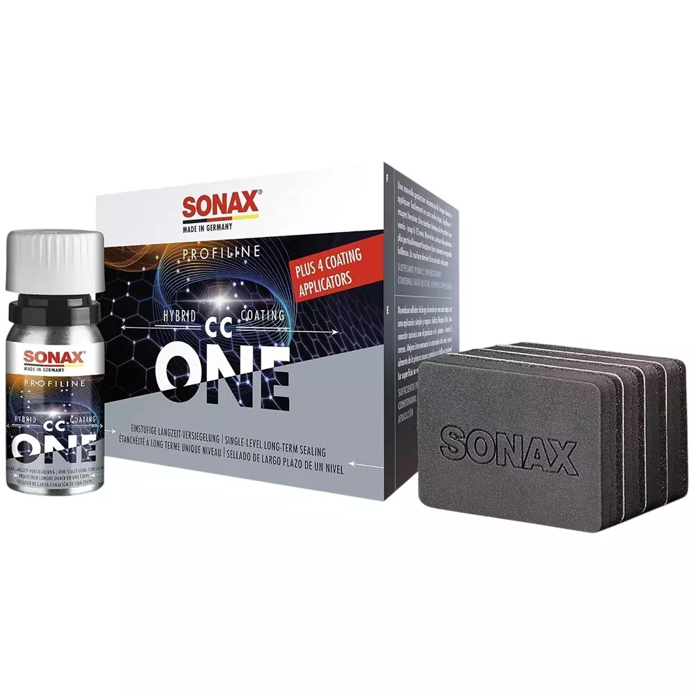 SONAX PROFILINE Hybrid Coating CC One Includes 4 Applicators with Si-Carbon Technology and Super Hydrophobic