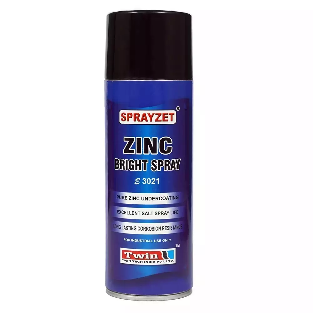 SPRAYZET Zinc Bright Spray 500 ml for Industrial Use, E3021 (Pack of 6)