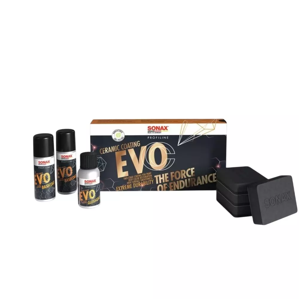 SONAX PROFILINE Professional 2-Component Ceramic Coating System (BaseCoat + GlossCoat) with 4 Applicators