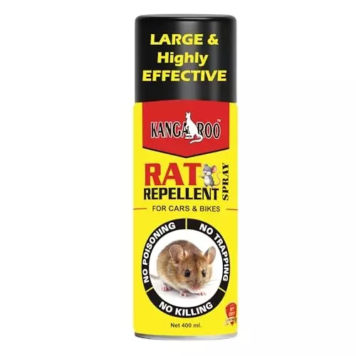Kangaroo 400 ml Rat Repellent Spray Camphor Non-Toxic, No Kill Formula, KAN_RAT_400 ML _L3