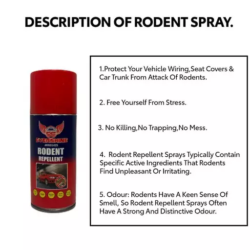 Evershine Rodent Repellent 500 ml Aerosol Spray, RR0425 (Pack of 6)
