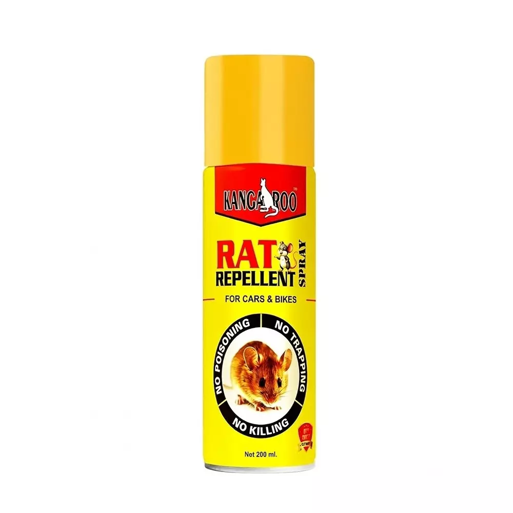 Kangaroo 200 ml Rat Repellent Spray Non Toxic and Human Safe for Cars and Bikes (Pack of 10)