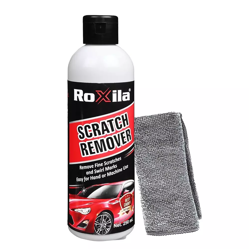 Roxila Scratch Remover for Car 250 ml with Microfiber Cloth Removes Minor Scratches, Swirl Marks, Paint Defect (Pack of 5 Kit)