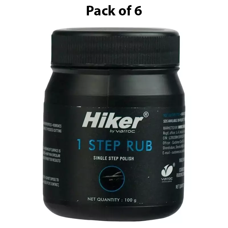 Hiker By Varroc 1 Step Rub Scratch Remover & Polishing Compound 100 g, K353A38500 (Pack of 6)