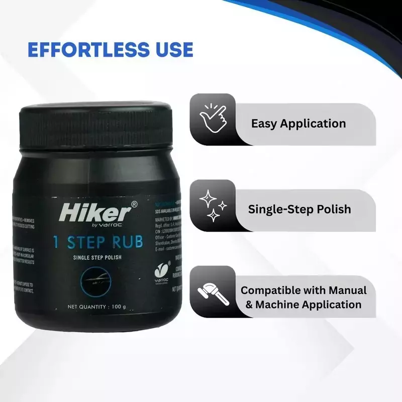 Hiker By Varroc 1 Step Rub Scratch Remover & Polishing Compound 100 g, K353A38500 (Pack of 6)