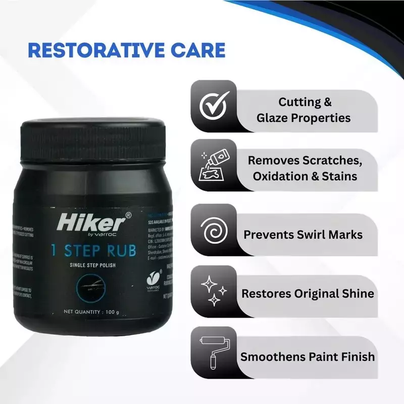 Hiker By Varroc 1 Step Rub Scratch Remover & Polishing Compound 100 g, K353A38500 (Pack of 12)