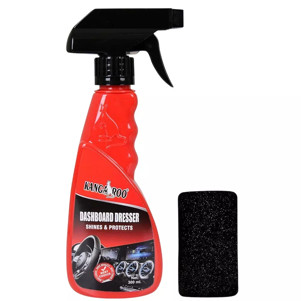 Kangaroo 300 ml Premium Dashboard Dresser with Foam Applicator for Cleaning Dashboard of Cars, NEW_DD_300ML (Pack of 5 Kit)