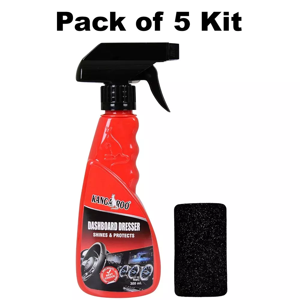 kangaroo-300-ml-premium-dashboard-dresser-with-foam-applicator-for-cleaning-dashboard-of-cars-new_dd_300ml-pack-of-5-kit