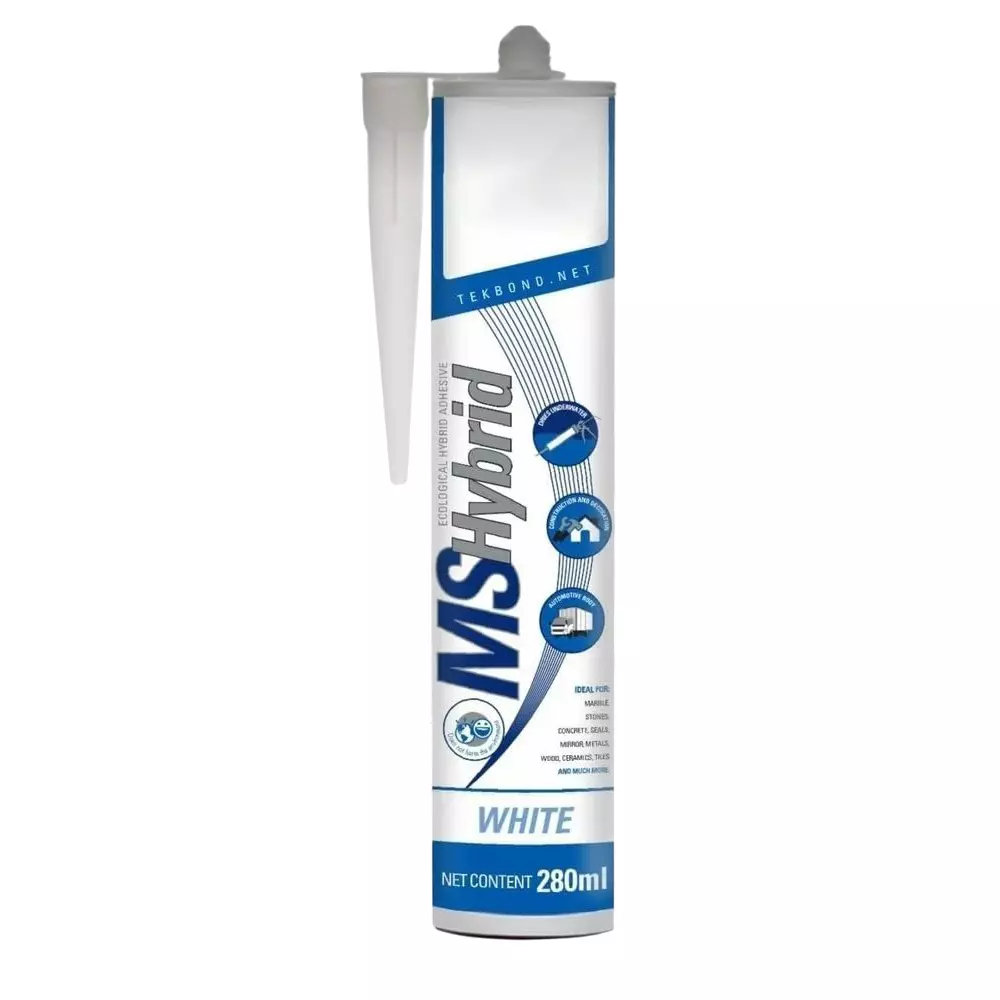 Generic Tek Bond Silicone Sealant With Nozzle 300 ml Water Resistant White