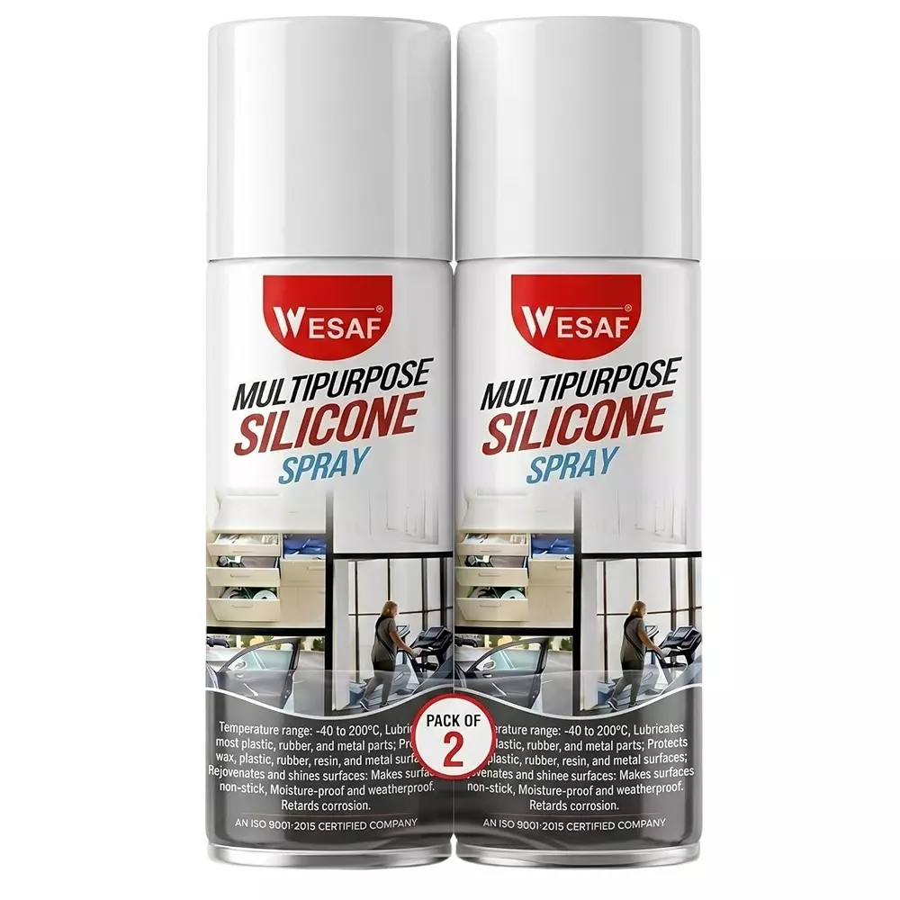 WESAF Silicone Spray Silicone 513 ml / Bottle Volume Use for Shines Surfaces, Plastic, Rubber and Metal Parts (Pack of 2)