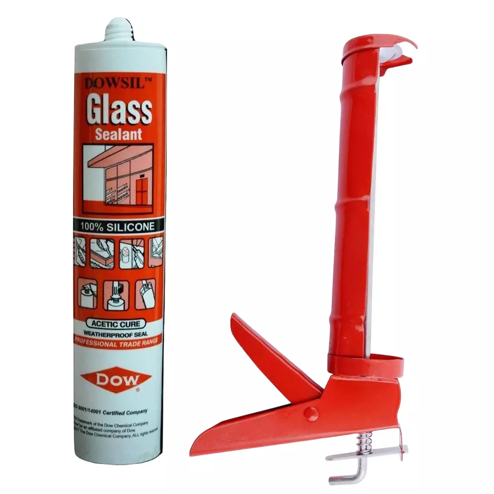 Dowsil Glass Sealant & Half Round Gun 300 ml Paste Waterproof
