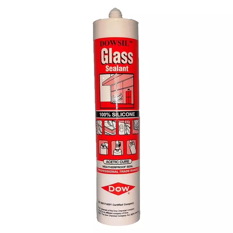 Dowsil Glass Sealant With Nozzle 300 ml Clear Liquid Waterproof